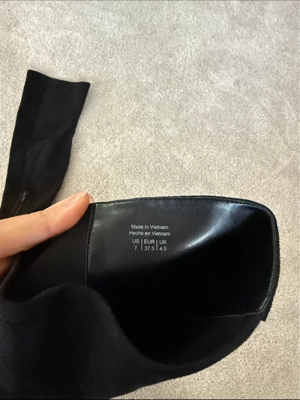 Aldo Black Suede Over-the-Knee Stiletto Boots